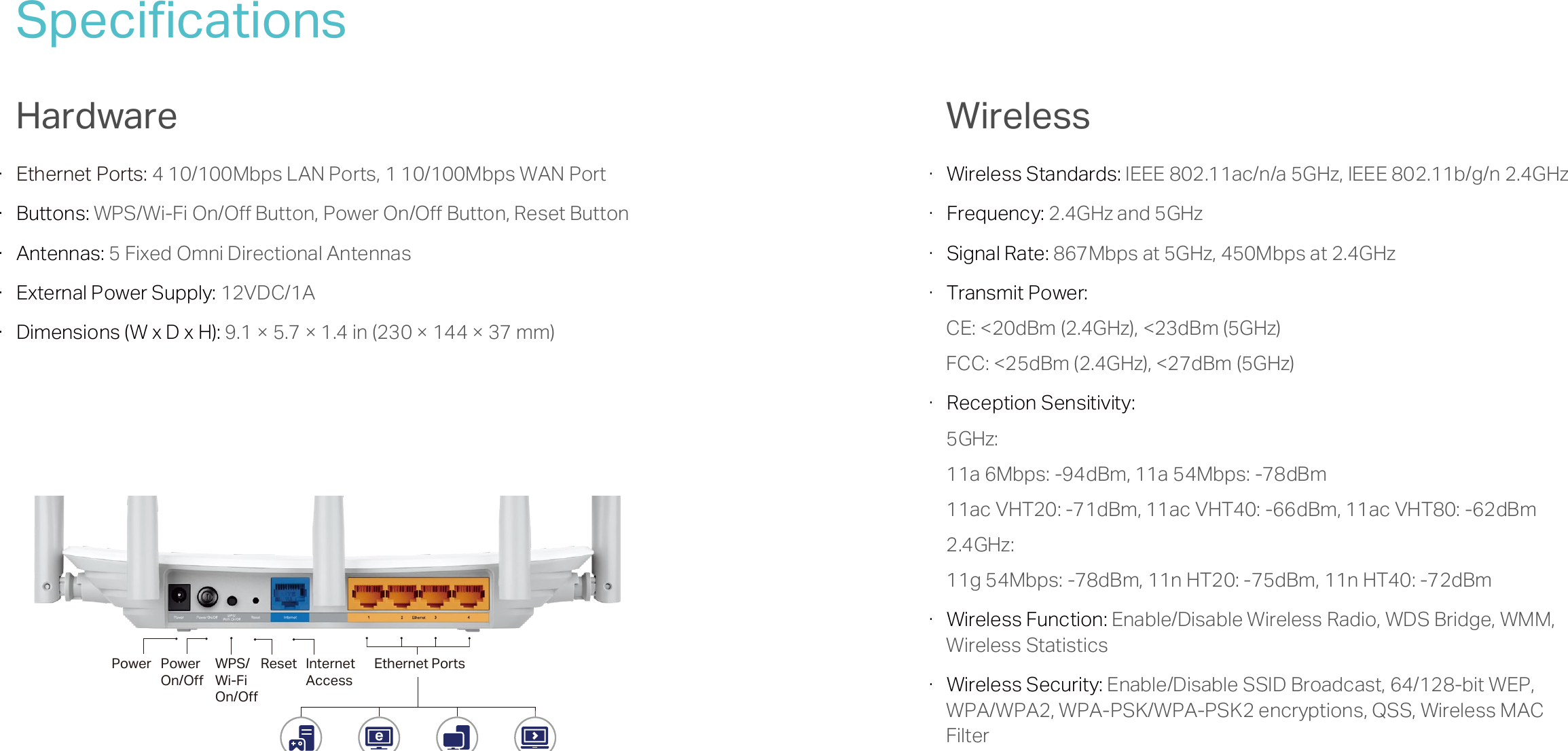 Page 6 of 7 - Archer C60 Datasheet 2.0  V2