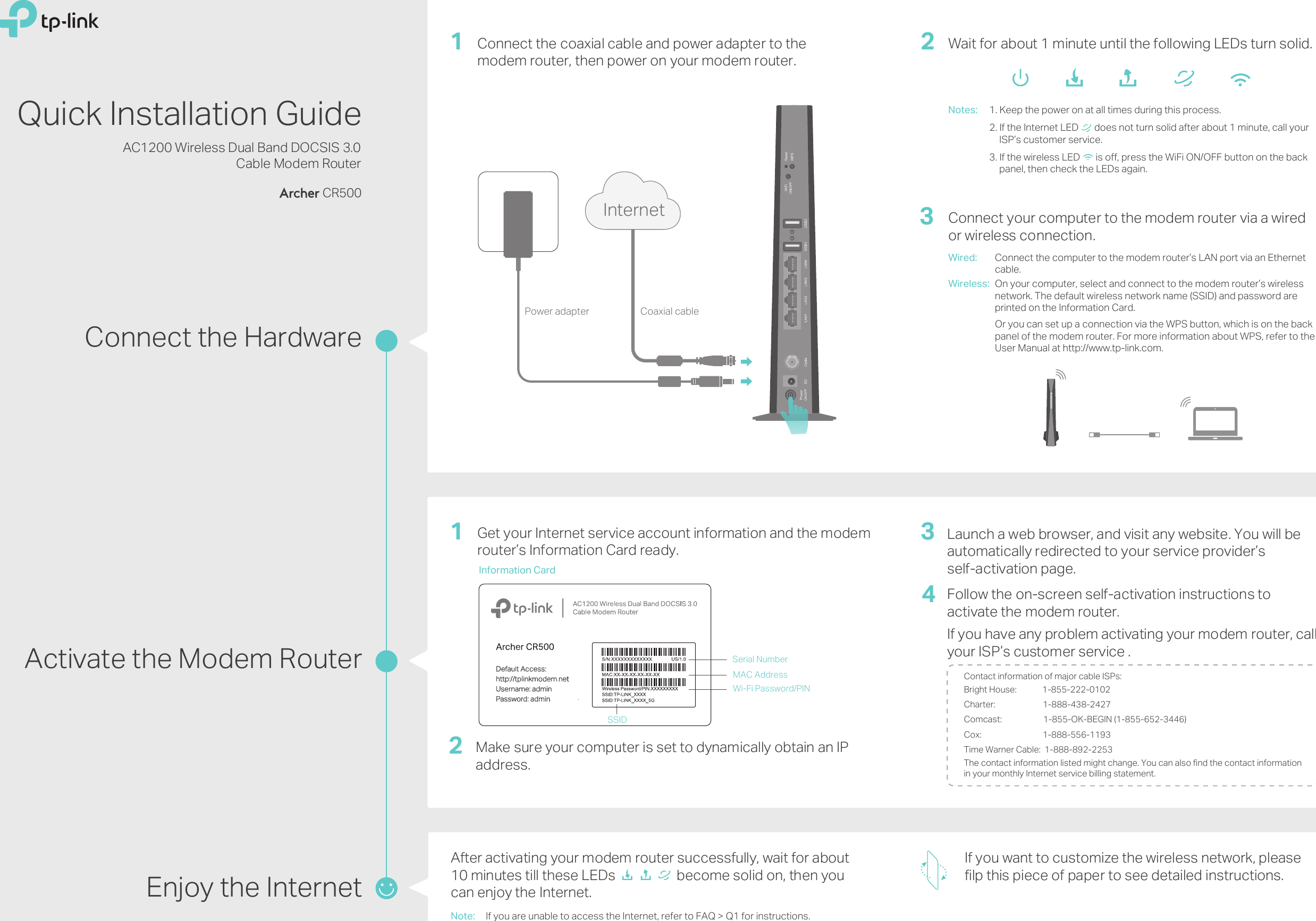 Page 1 of 2 - Archer CR500(US) V1 Quick Installation Guide 1481772528502v