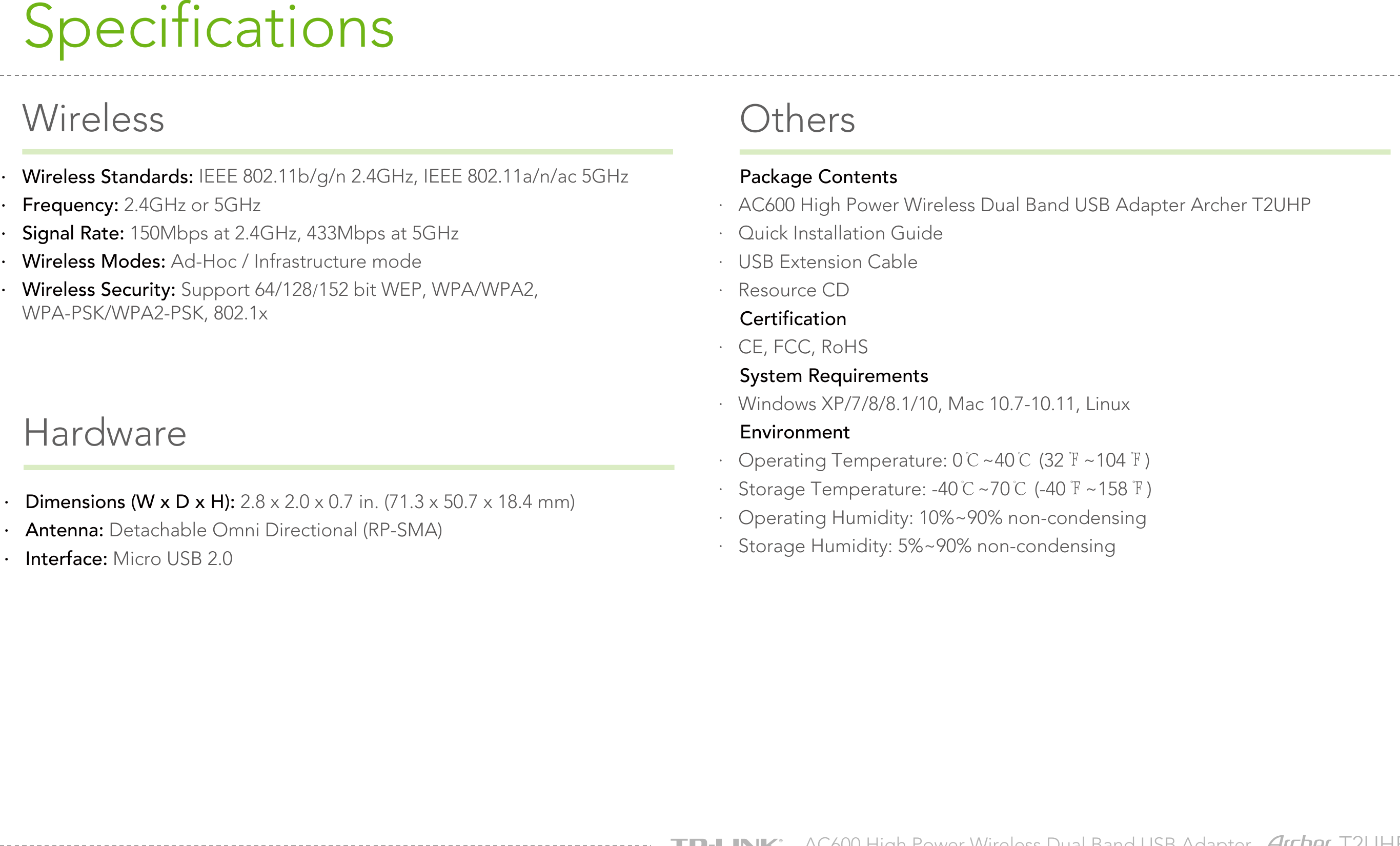 Page 3 of 4 - Archer T2UHP V1 Datasheet