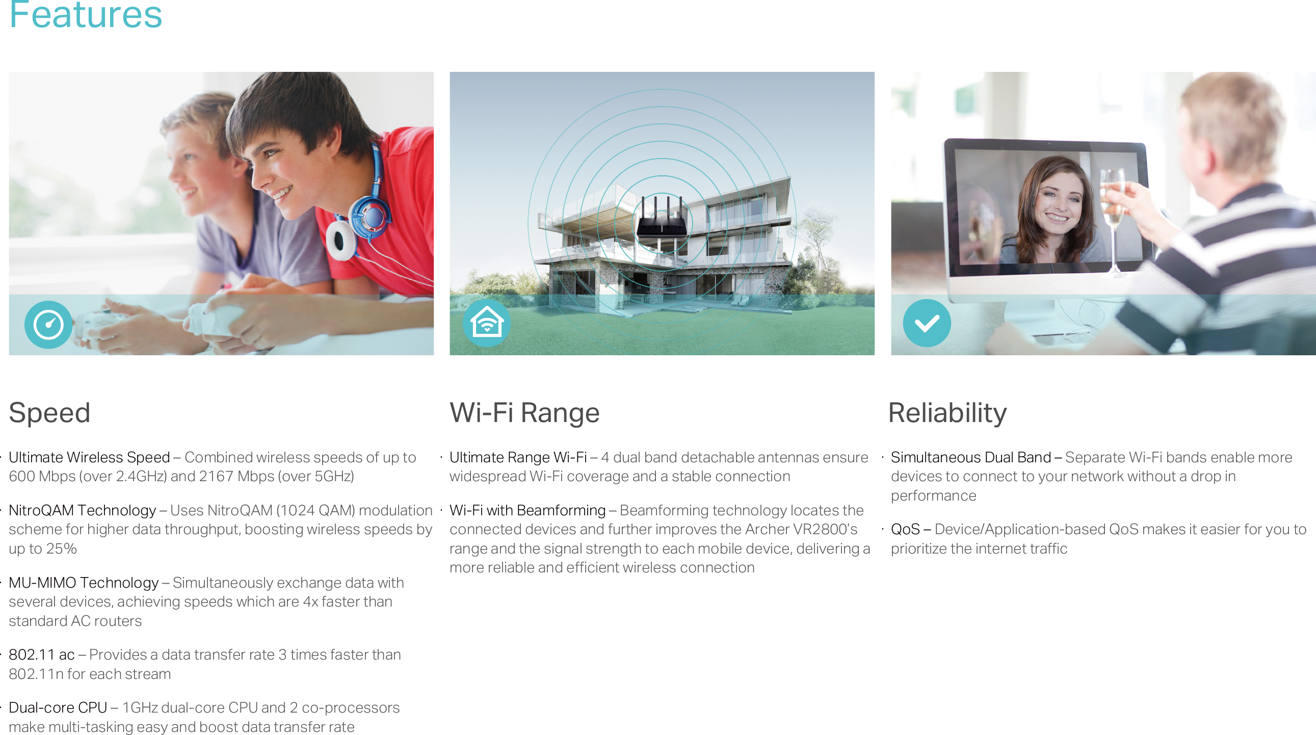 Page 4 of 7 - Archer VR2800(EU) V1 Datasheet