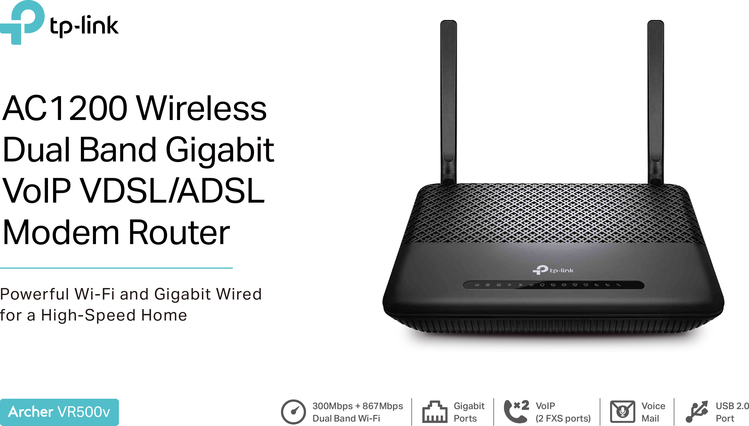 Page 1 of 7 - Archer VR500v(AU)-datasheet  Archer VR500v(AU) V1 Datasheet