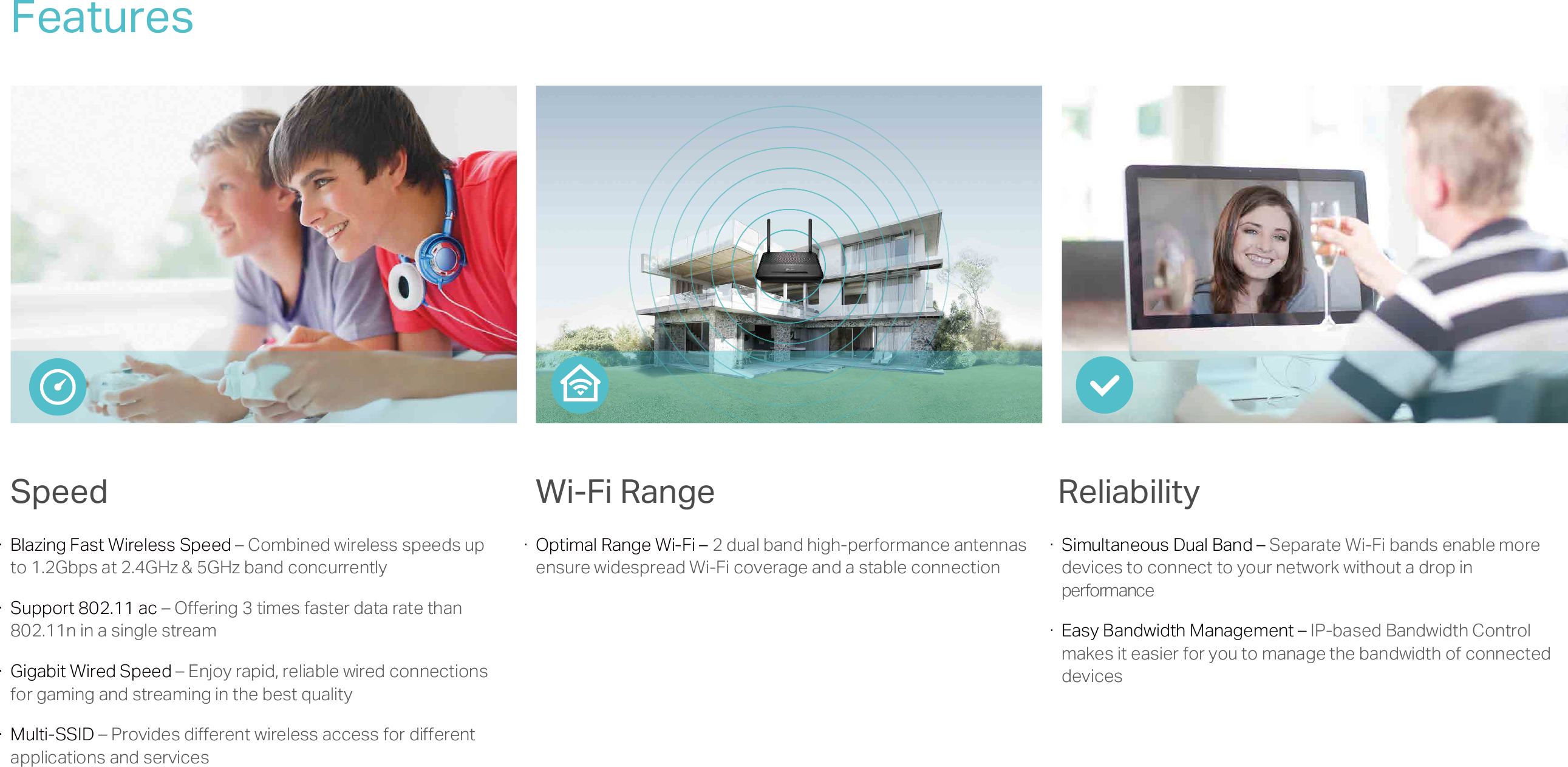 Page 4 of 7 - Archer VR500v(AU)-datasheet  Archer VR500v(AU) V1 Datasheet
