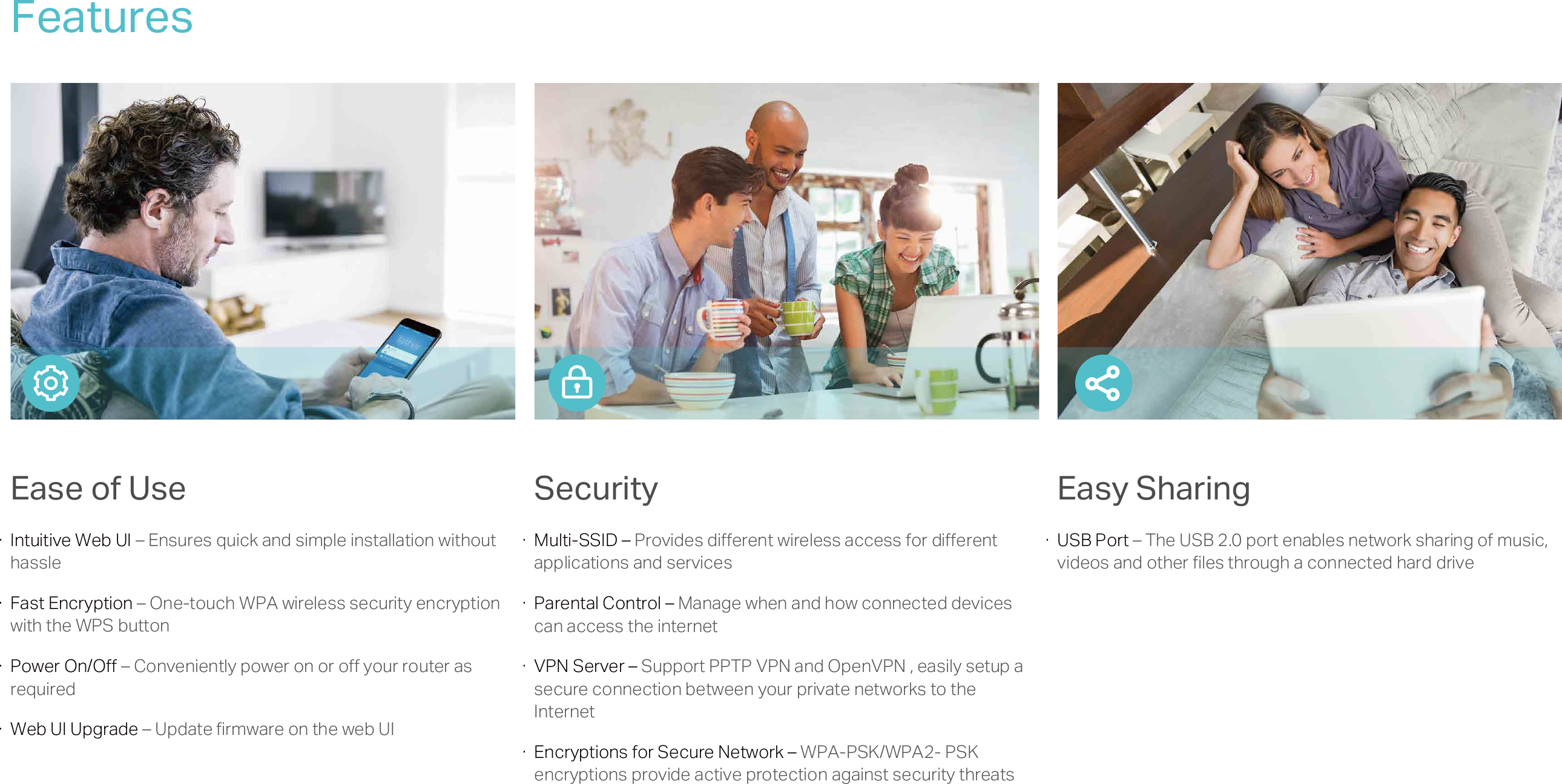 Page 5 of 7 - Archer VR500v(AU)-datasheet  Archer VR500v(AU) V1 Datasheet