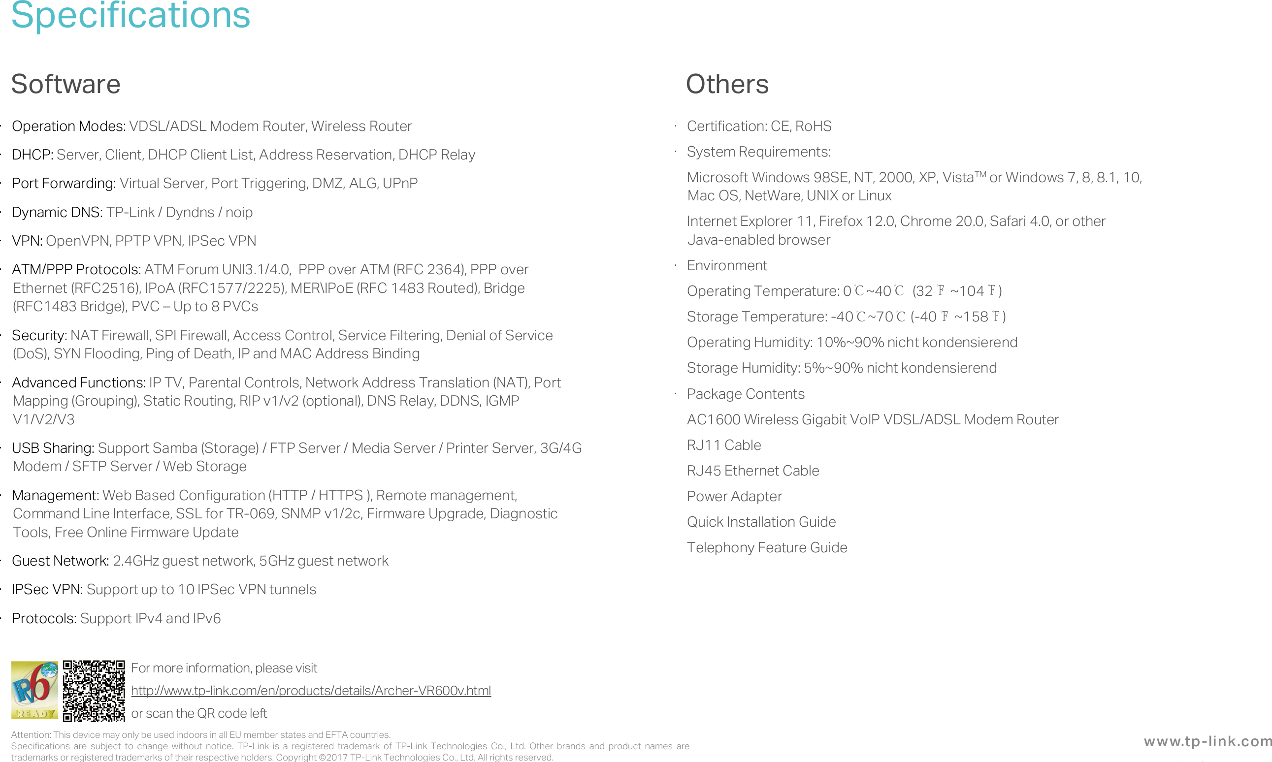 Page 7 of 7 - Archer VR600v(EU) 2.0  V2 Datasheet