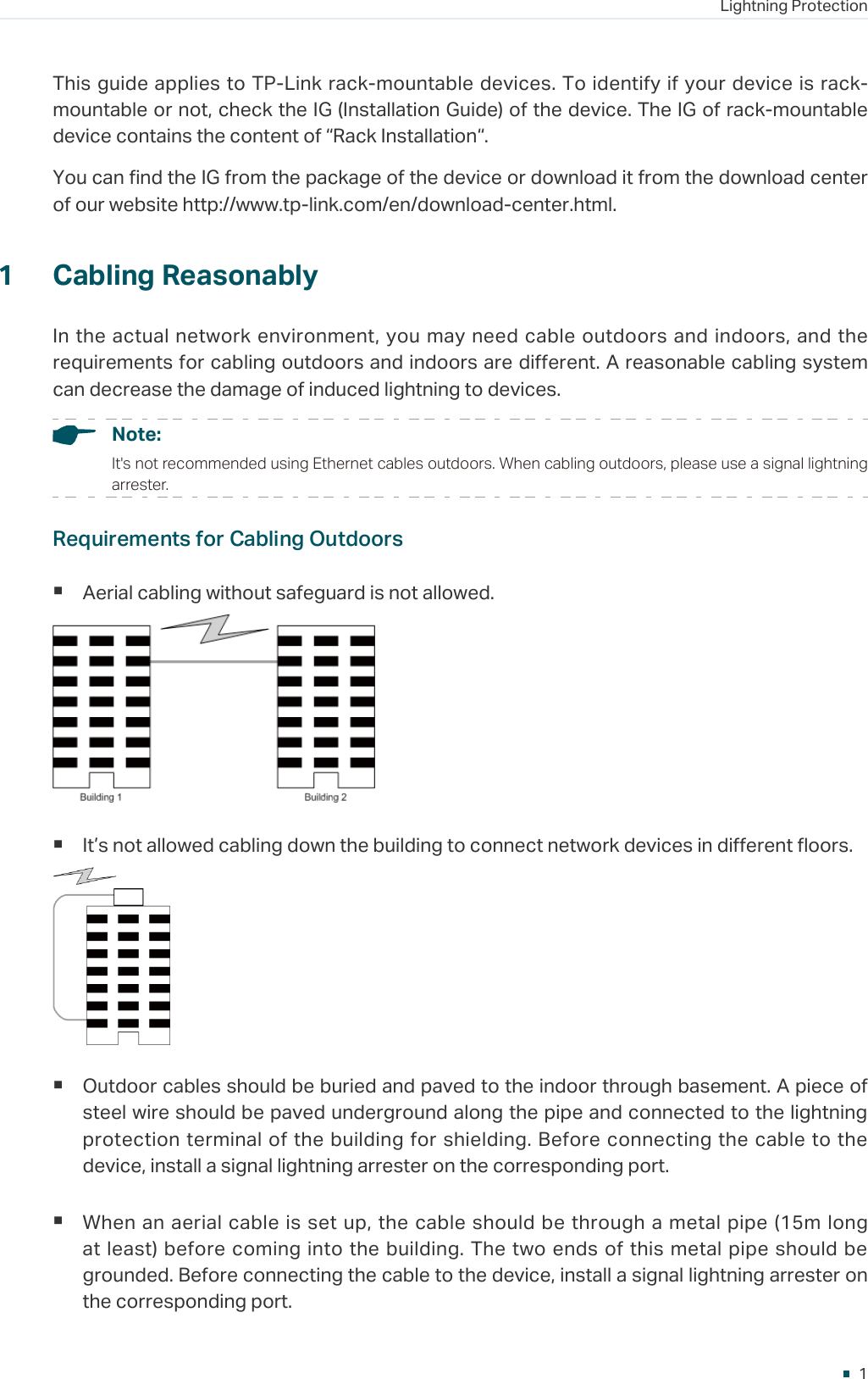Page 3 of 8 - Jet Stream - Lightning Protection Guide For TP-Link Rack-mountable Devices