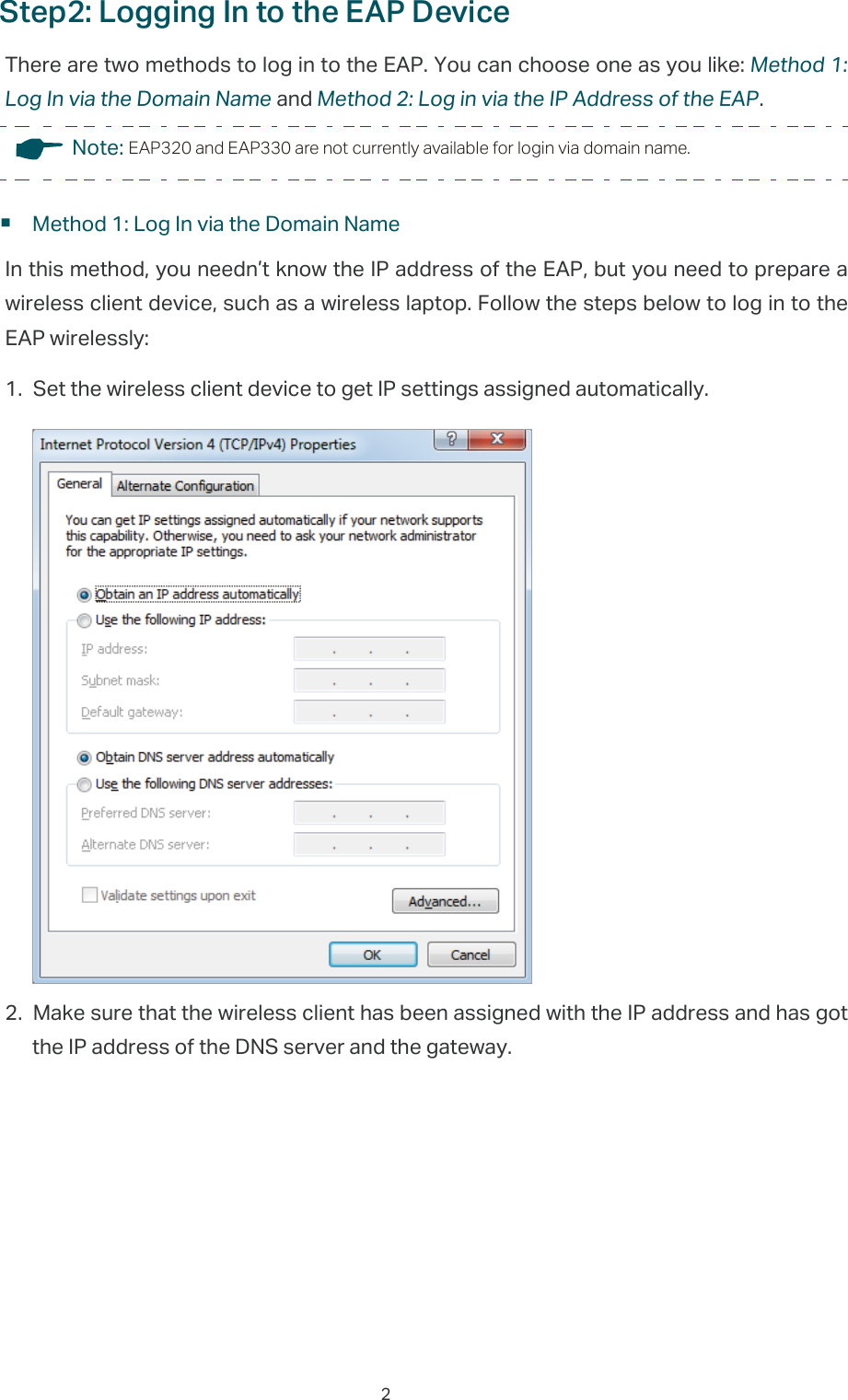 Page 3 of 10 - Quick Setup Guide For Standalone Omada Eaps
