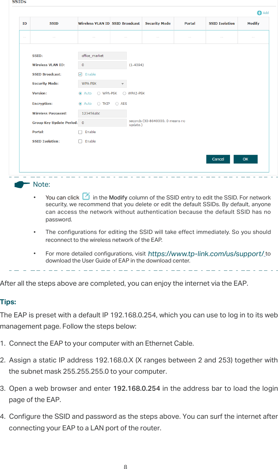 Page 9 of 10 - Quick Setup Guide For Standalone Omada Eaps