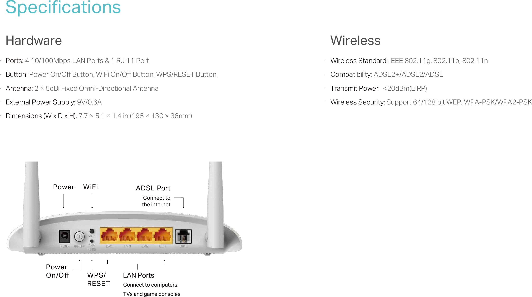 Page 4 of 5 - TD-W8961N(EU) V3 Datasheet