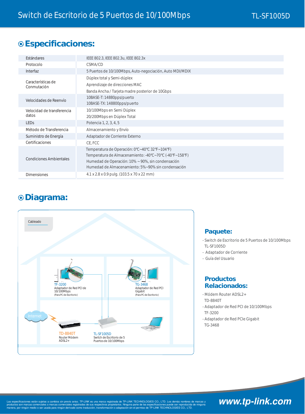 Page 2 of 2 - TL-SF1005D Datasheet_espx  Datasheet Esp