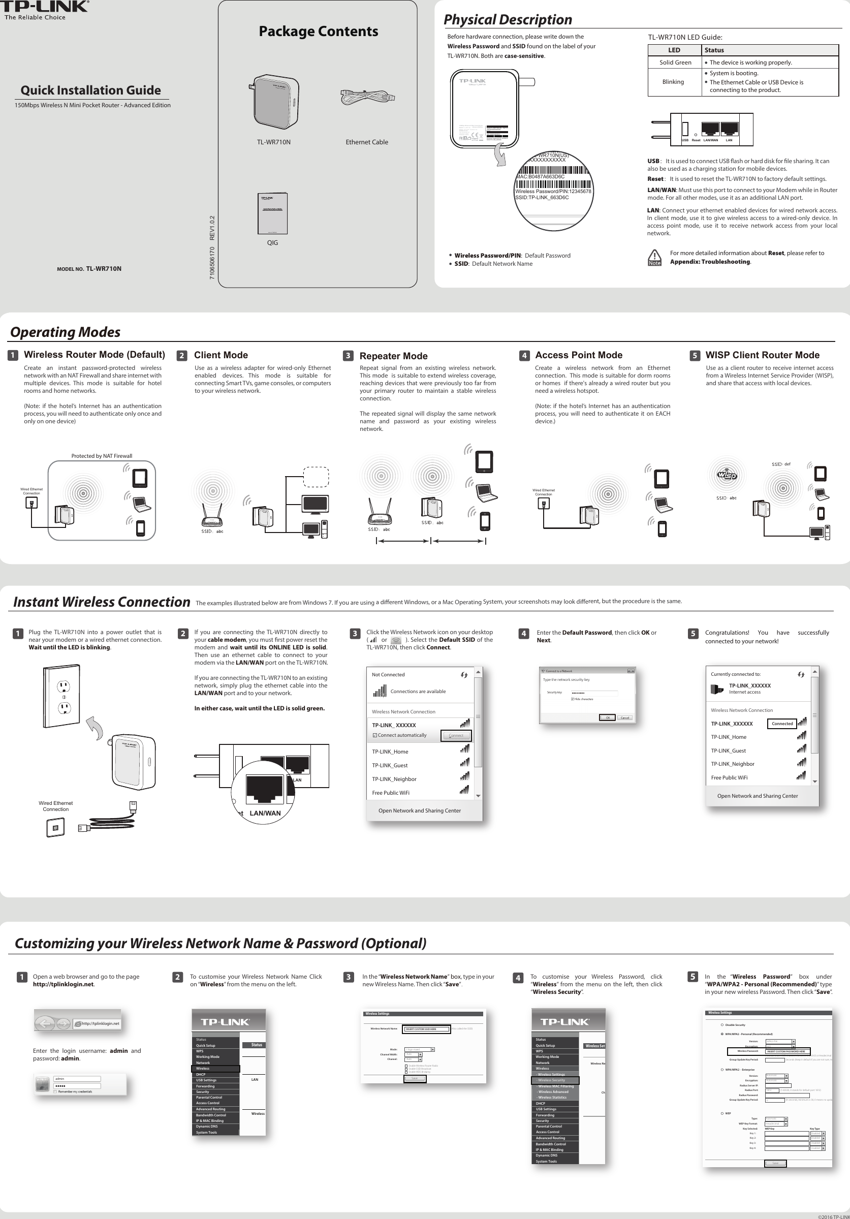 Page 1 of 2 - 7106506170_TL-WR710N(US)_QIG_V1_A  TL-WR710N(US) V1 QIG