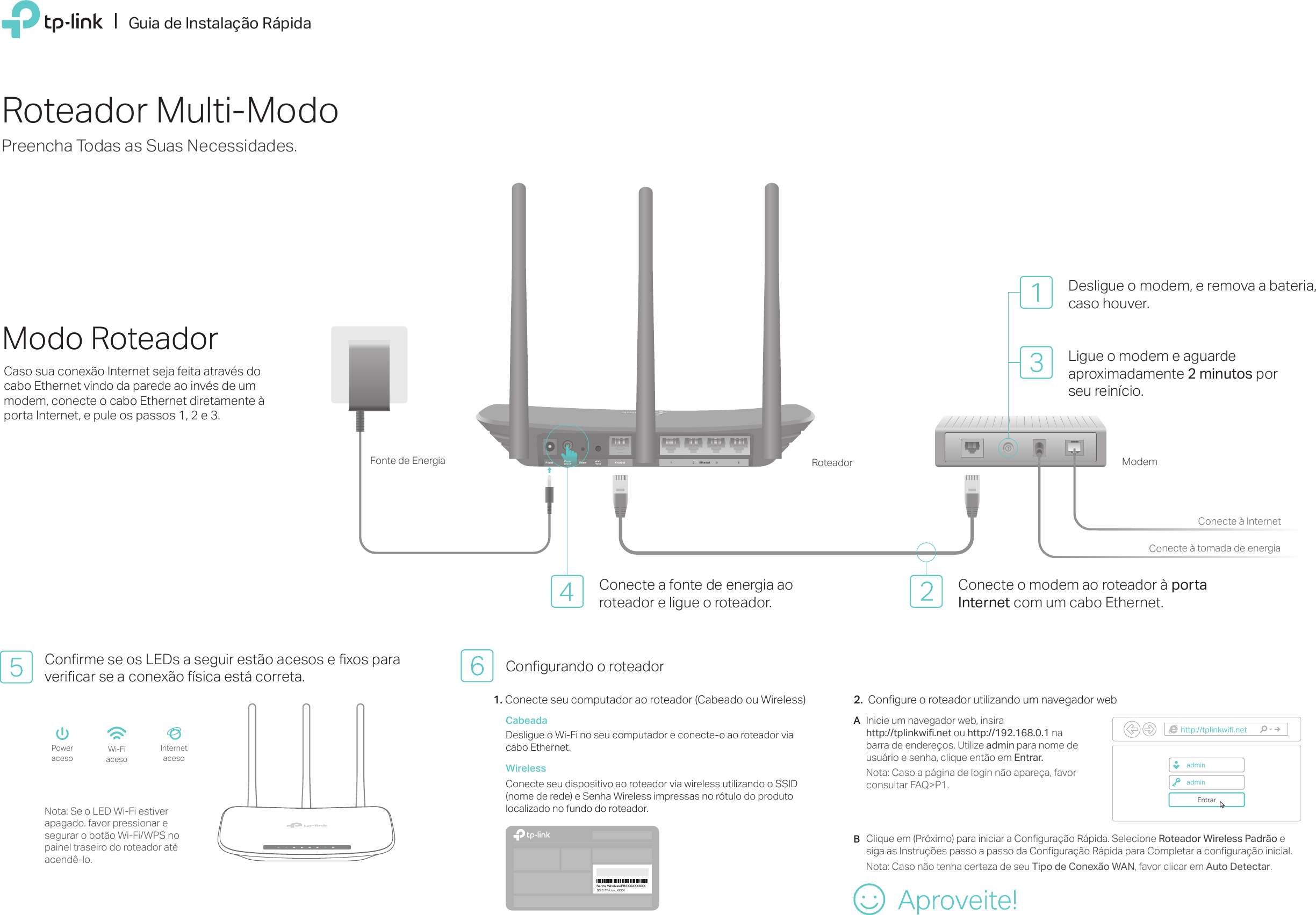 Page 1 of 2 - TL-WR940N(BR) V5 Quick Installation Guide