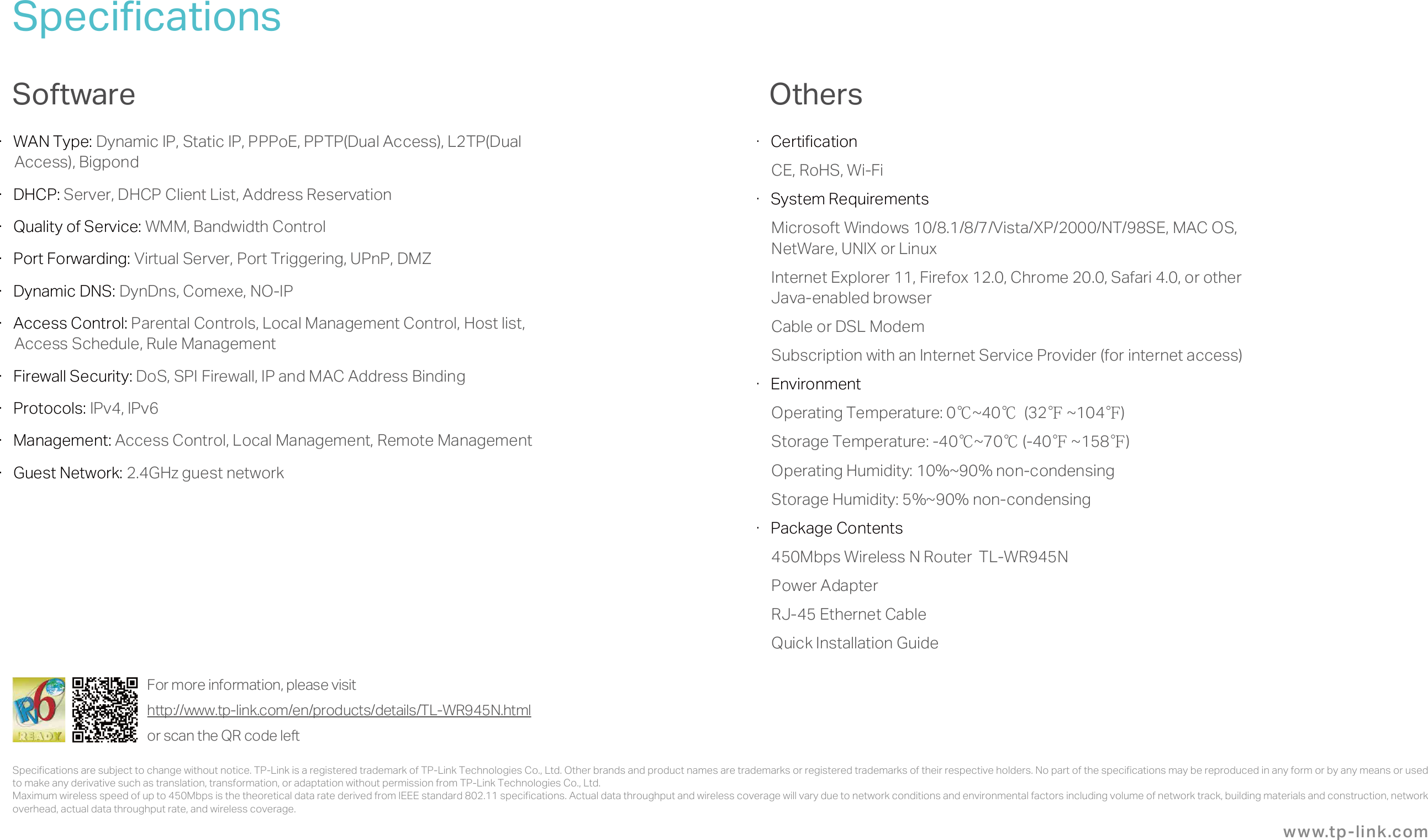 Page 5 of 5 - TL-WR945N(EU)1.0-datasheet