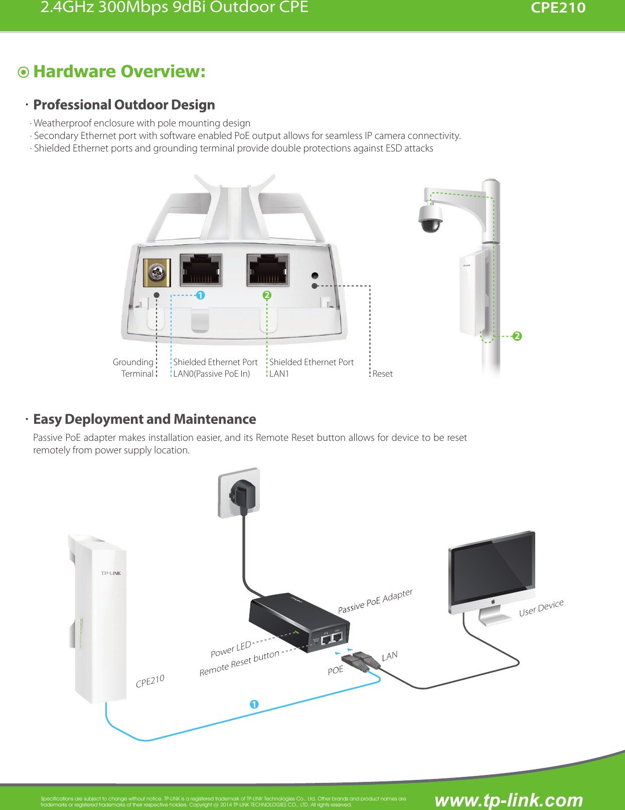 Page 4 of 6 - Tp-Link Tp-Link-Cpe210-Data-Sheet- CPE210_V1_Datasheet  Tp-link-cpe210-data-sheet