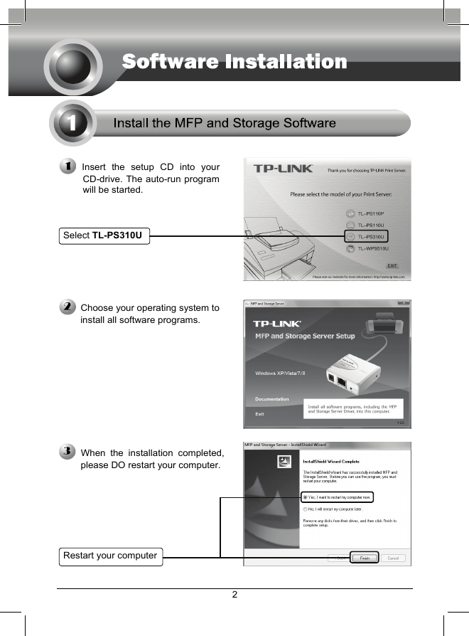 Page 2 of 9 - Tp-Link Tp-Link-Tl-Ps310U-V2-Quick-Installation-Guide-  Tp-link-tl-ps310u-v2-quick-installation-guide