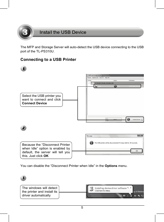 Page 5 of 9 - Tp-Link Tp-Link-Tl-Ps310U-V2-Quick-Installation-Guide-  Tp-link-tl-ps310u-v2-quick-installation-guide