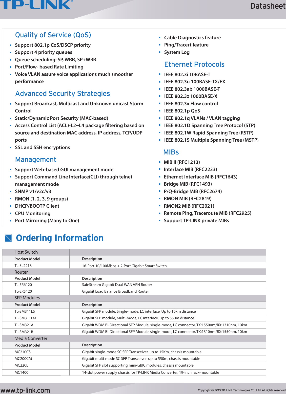 Page 4 of 4 - Tp-Link Tp-Link-Tl-Sl2218-Data-Sheet- TL-SL2218 1  Tp-link-tl-sl2218-data-sheet