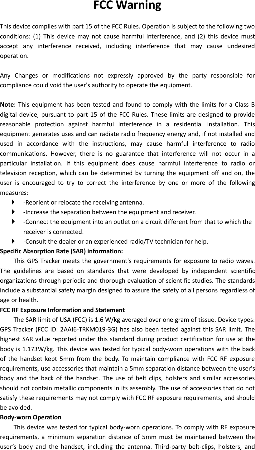 Page 6 of Trackimo TRKM019-3G GPS Tracker User Manual 