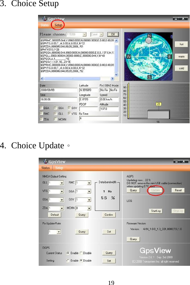   3. Choice Setup            4. Choice Update。            19