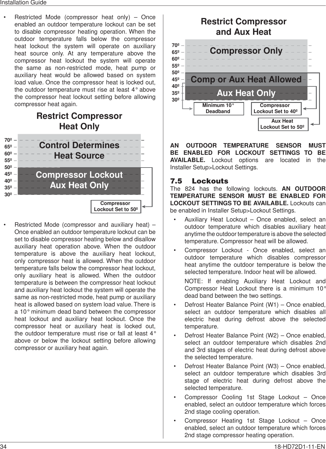 Page 34 of Trane US CONT8243 Color Touchscreen Wi-Fi User Manual 