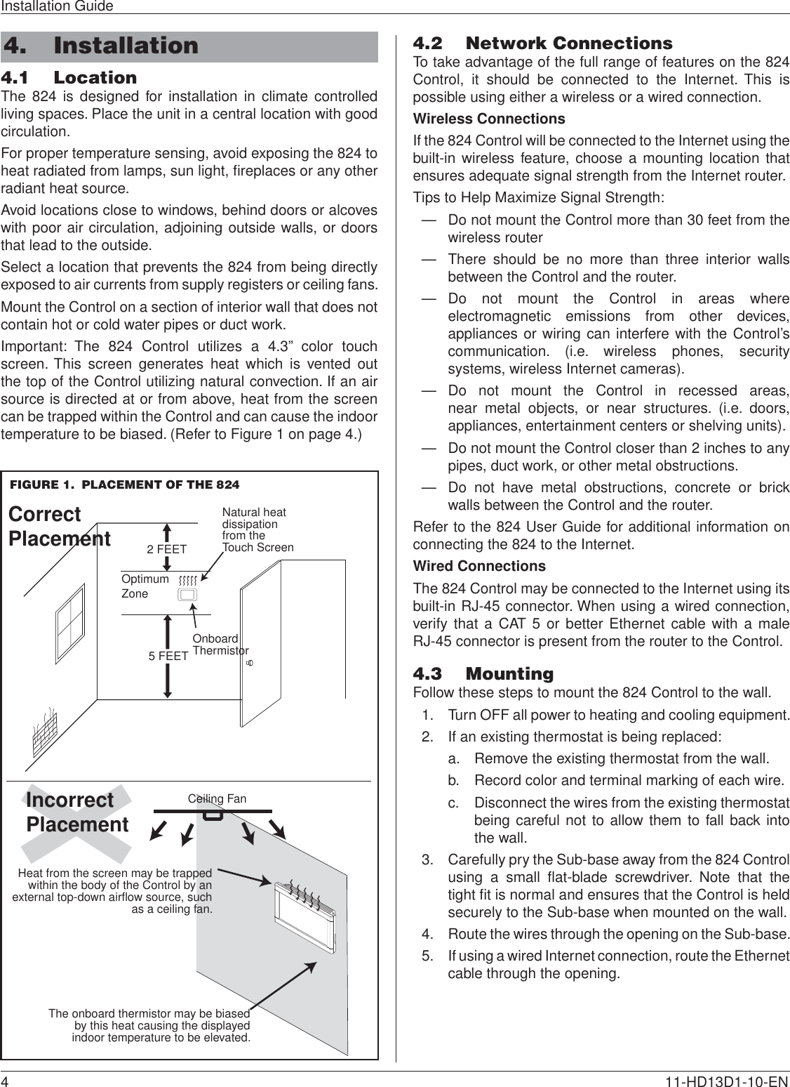 Page 44 of Trane US CONT8243 Color Touchscreen Wi-Fi User Manual 