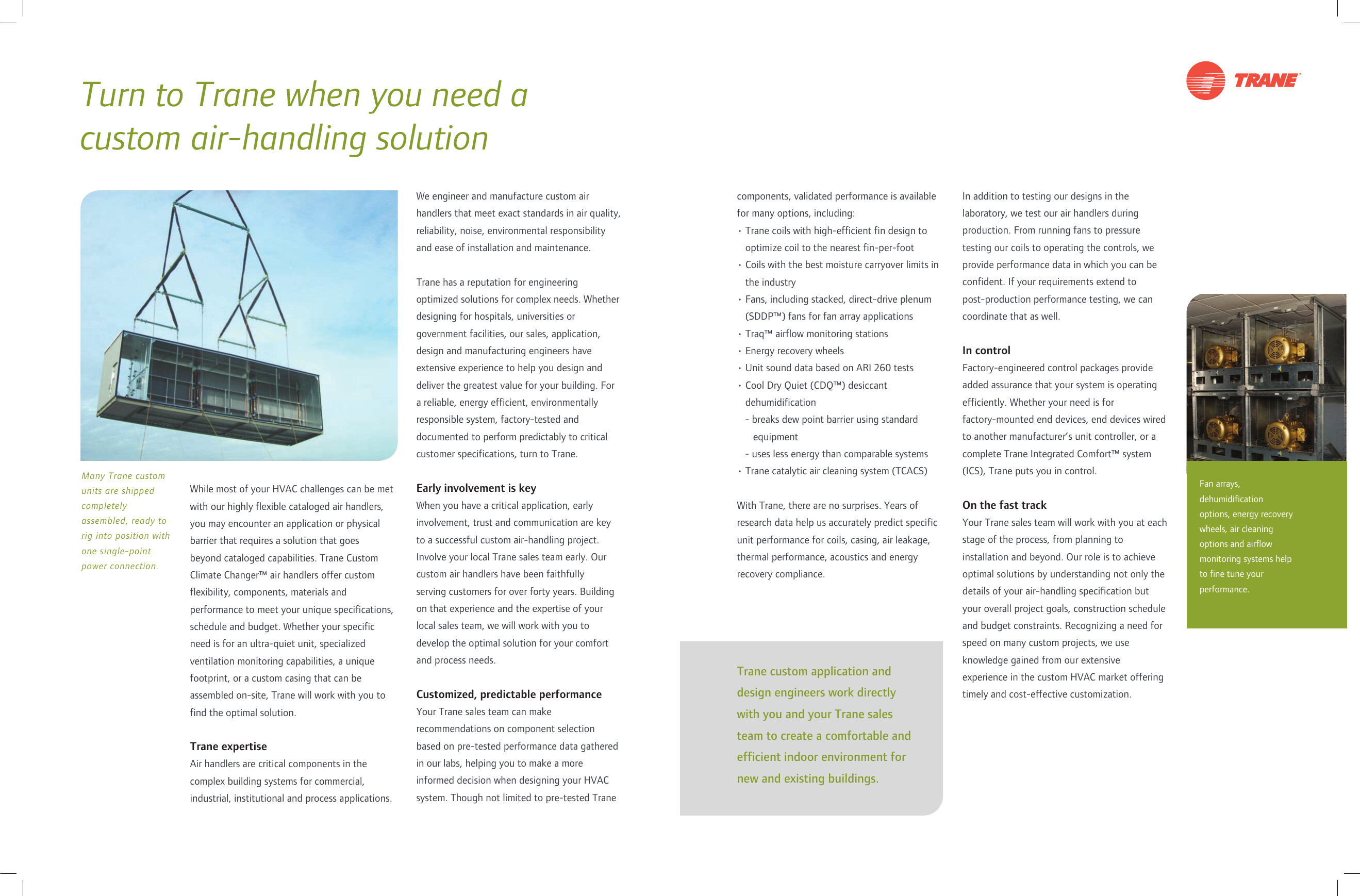 Page 3 of 4 - Trane Trane-Performance-Air-Handlers-Brochure-  Trane-performance-air-handlers-brochure