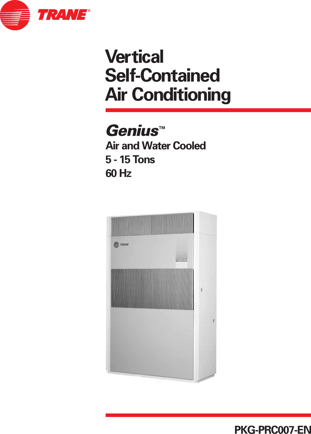 Trane Pkg Prc007 En Users Manual Genius(TM) Air And Water Cooled, 5 15