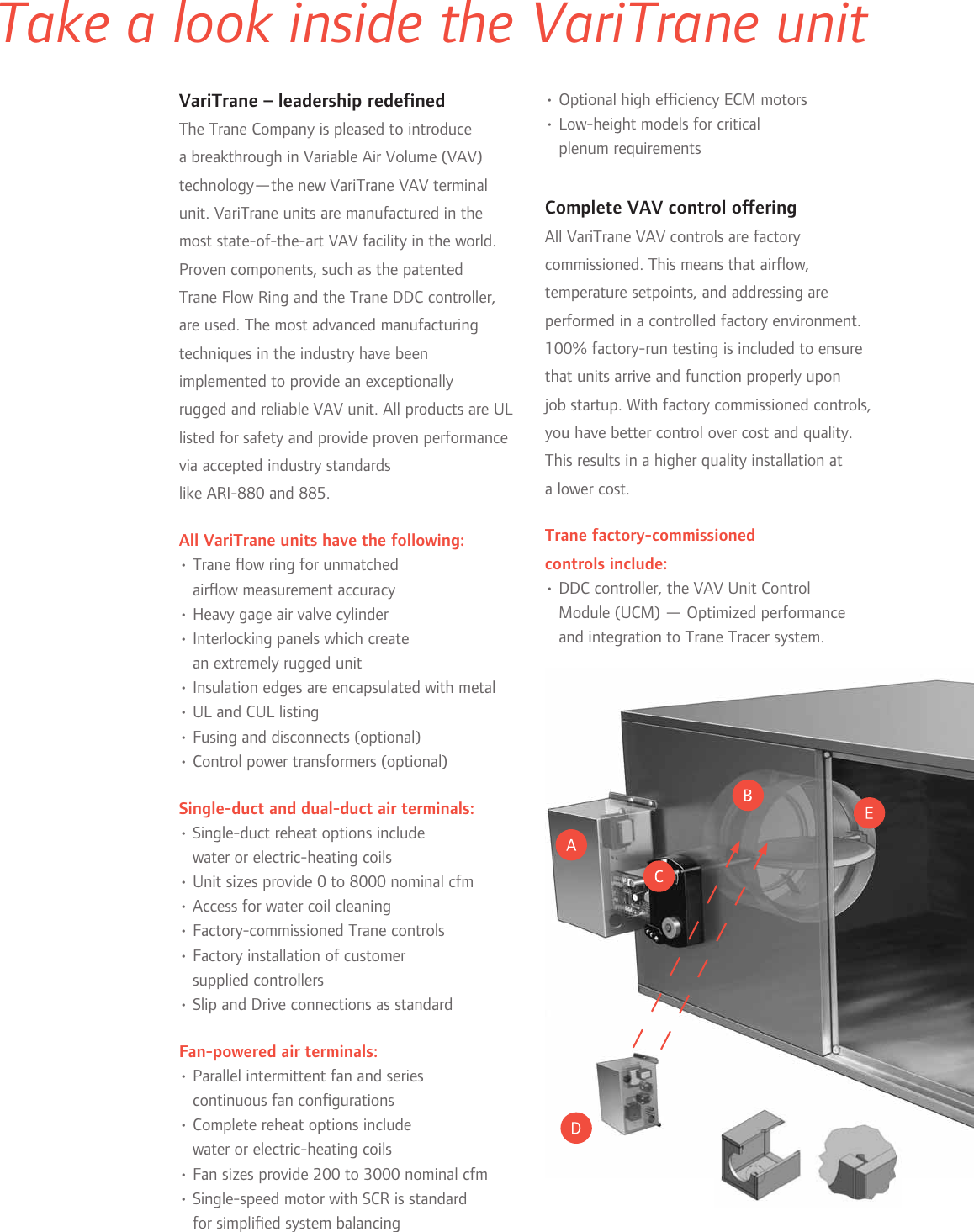 Trane Round In Out Brochure VAV SLB004 EN 10/07/2010 VariTrane Terminal