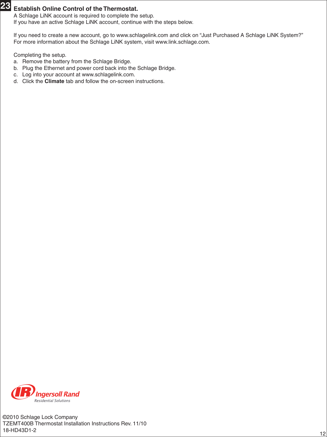 Page 12 of 12 - Trane Trane-Tzemt400Bb32Maa-Users-Manual-  Trane-tzemt400bb32maa-users-manual