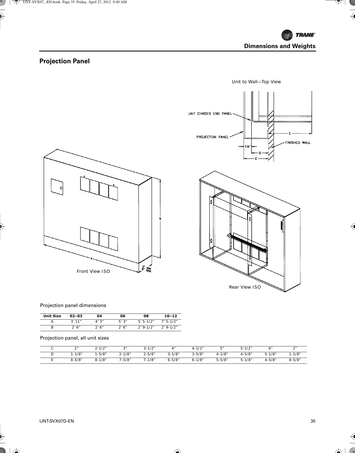 Trane Uni Fan Coil And Force Flo Installation Maintenance