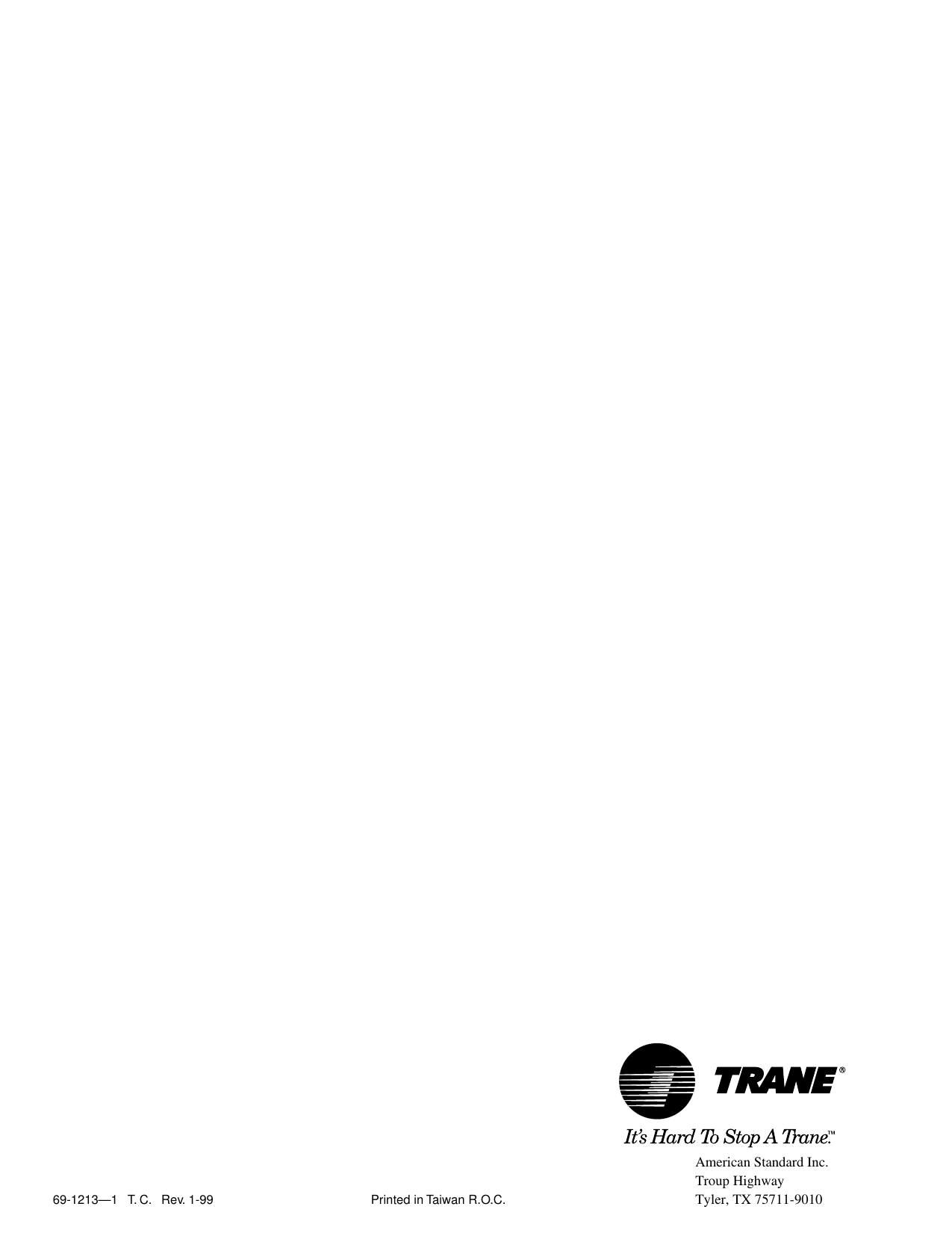 Page 12 of 12 - Trane Trane-Xt302C-Users-Manual- 69-1213 - XT302C Deluxe Programmable Heat-Cool Thermostat  Trane-xt302c-users-manual