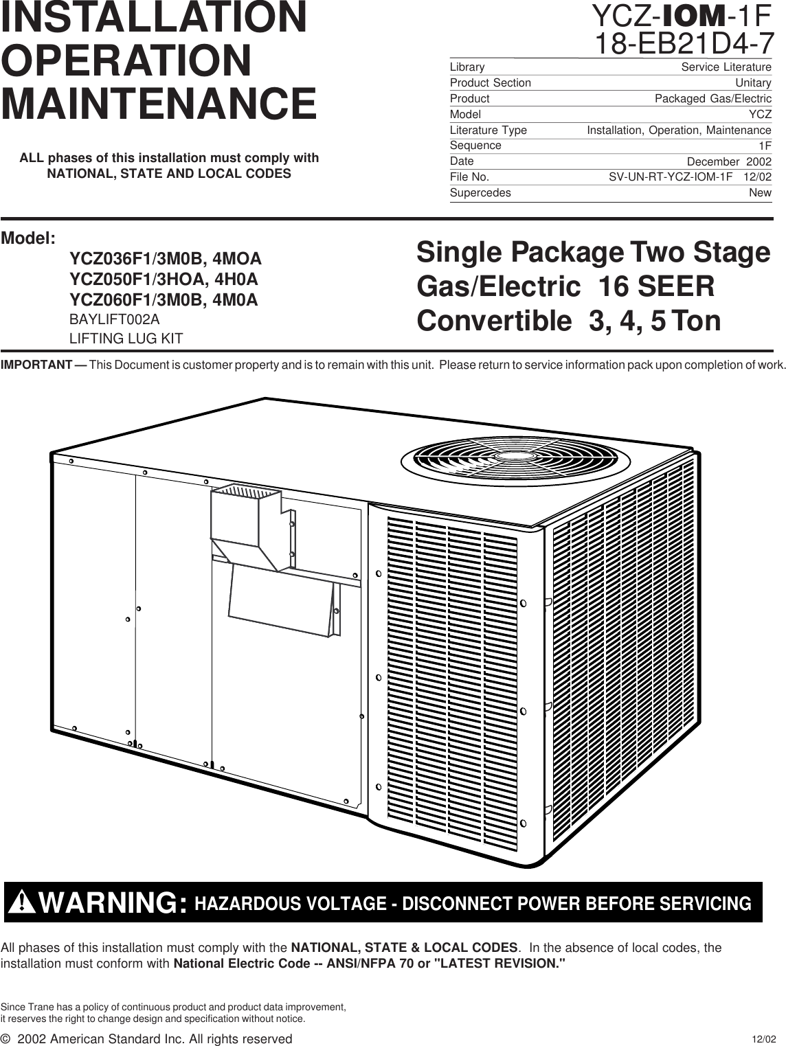 Unitary Product Wiring Diagram - Complete Wiring Schemas