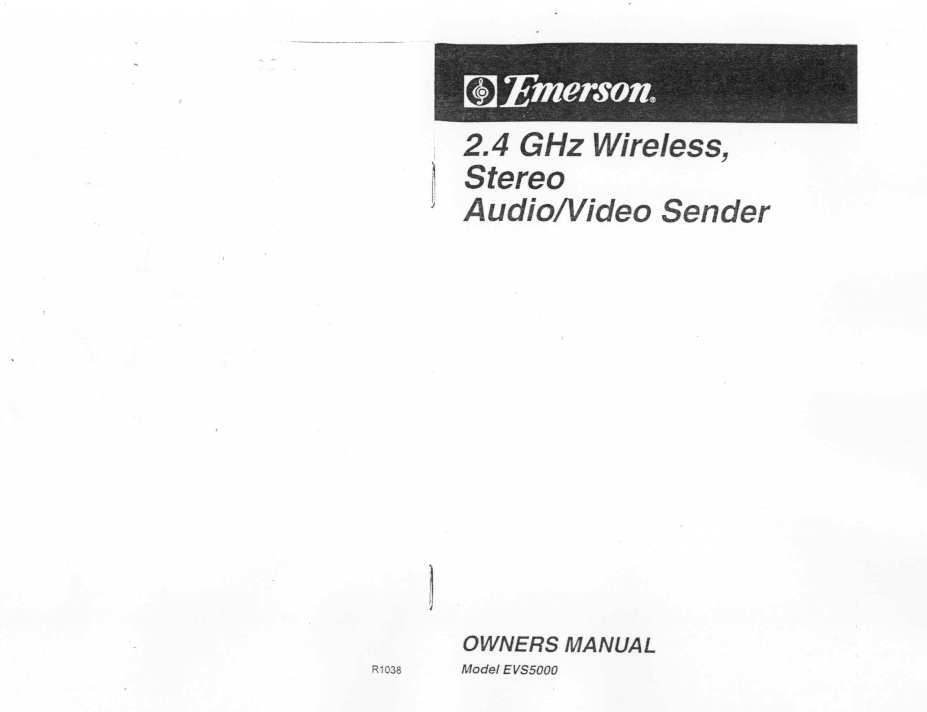 Audio/Video Sender User Manual