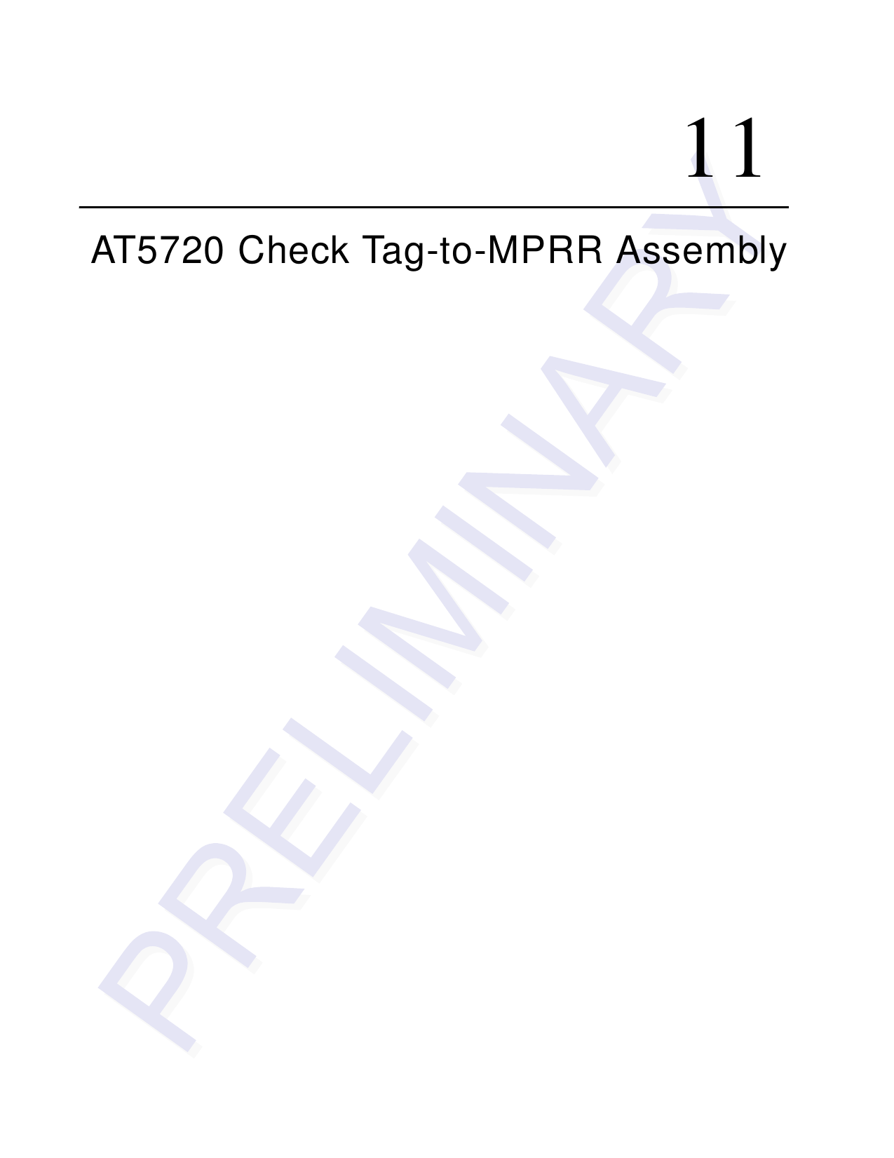 11AT5720 Check Tag-to-MPRR Assembly