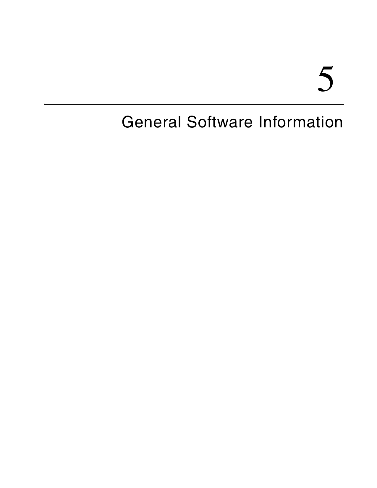 5General Software Information