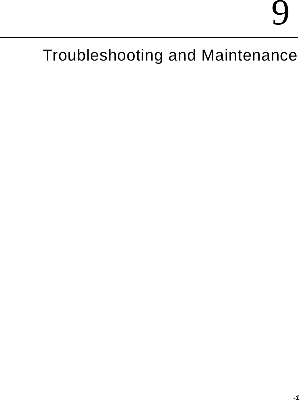 -19Troubleshooting and Maintenance