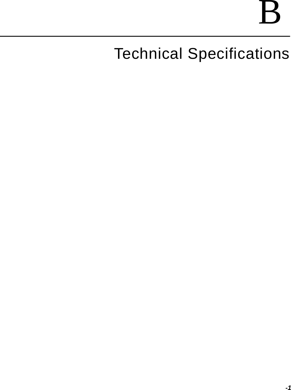-1B Technical Specifications