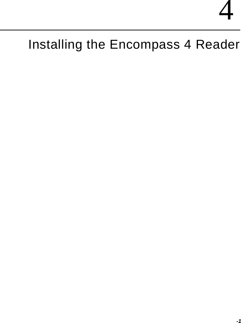 -14Installing the Encompass 4 Reader