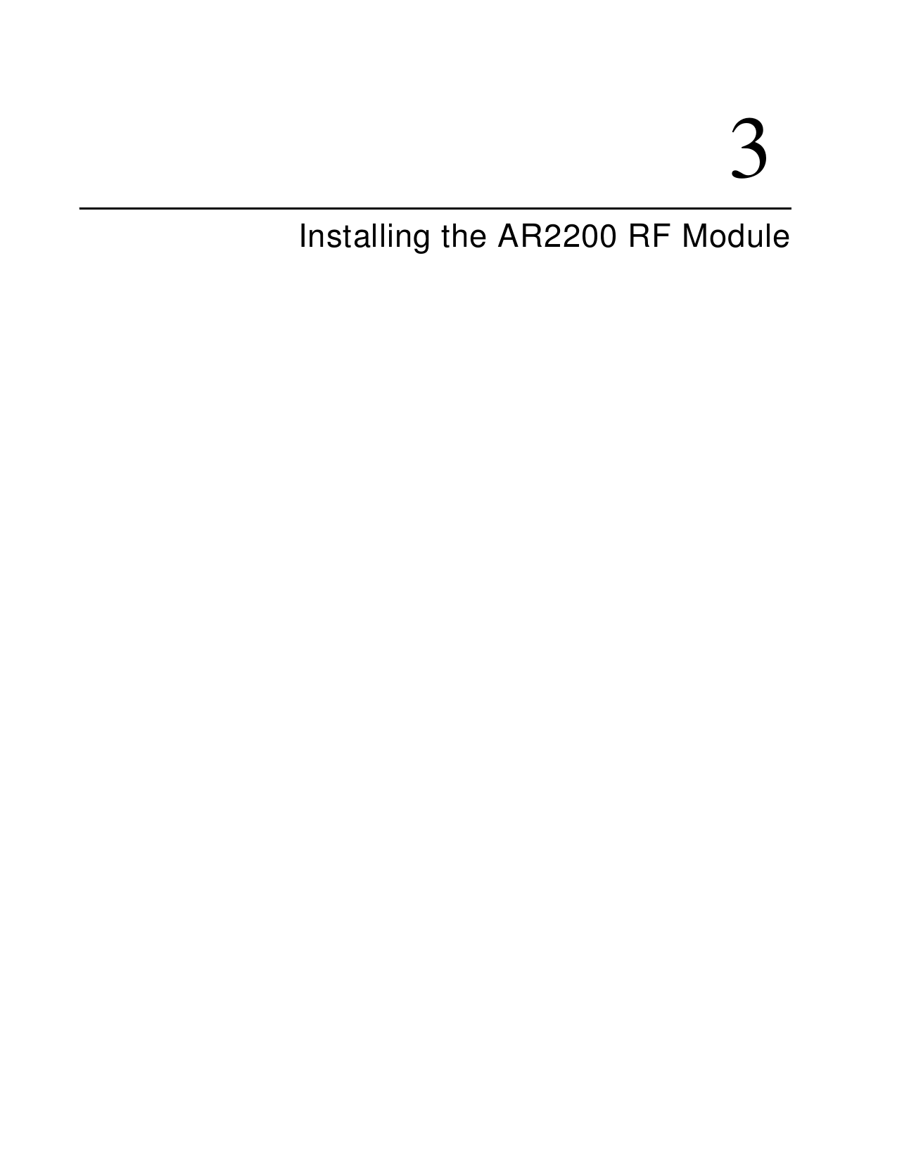 3Installing the AR2200 RF Module