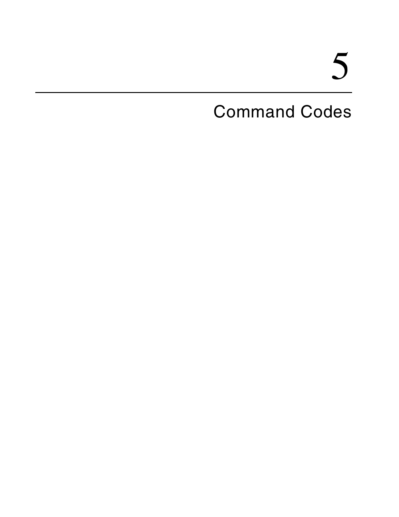 5 Command Codes