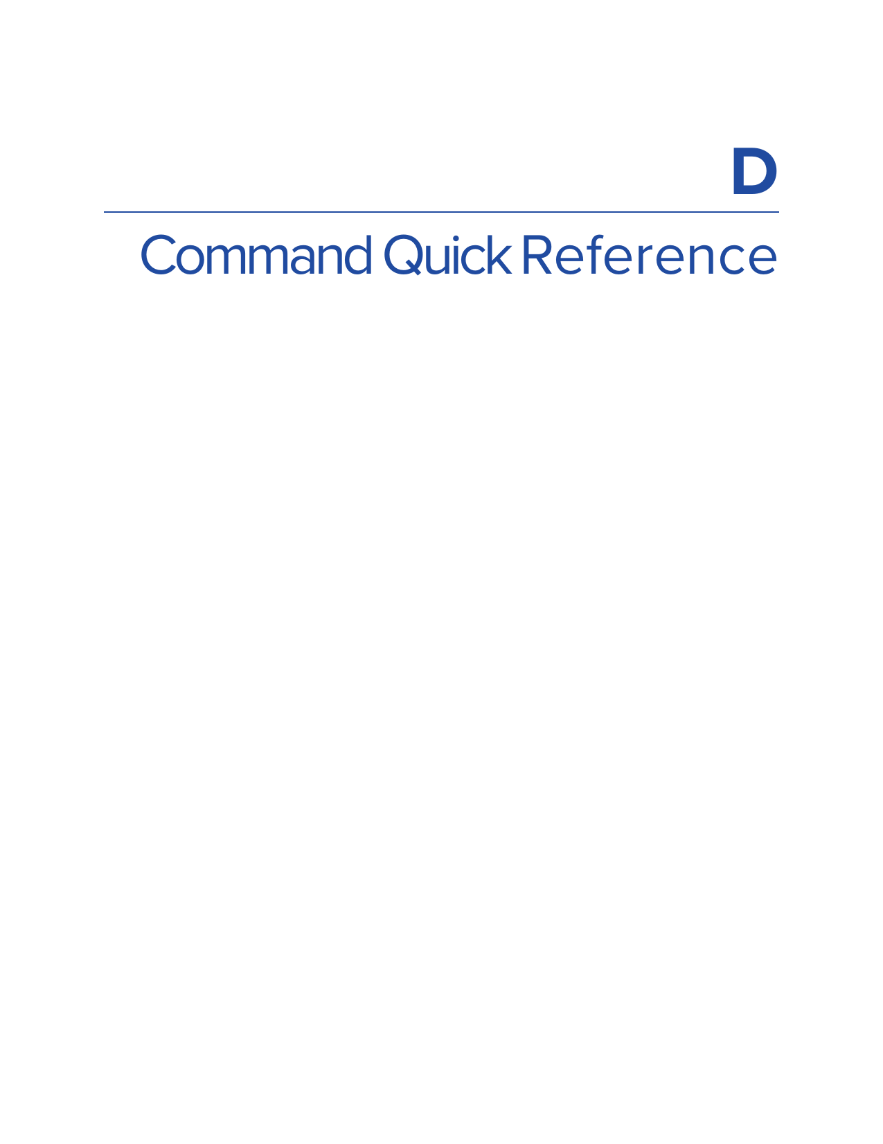 DCommand Quick Reference 