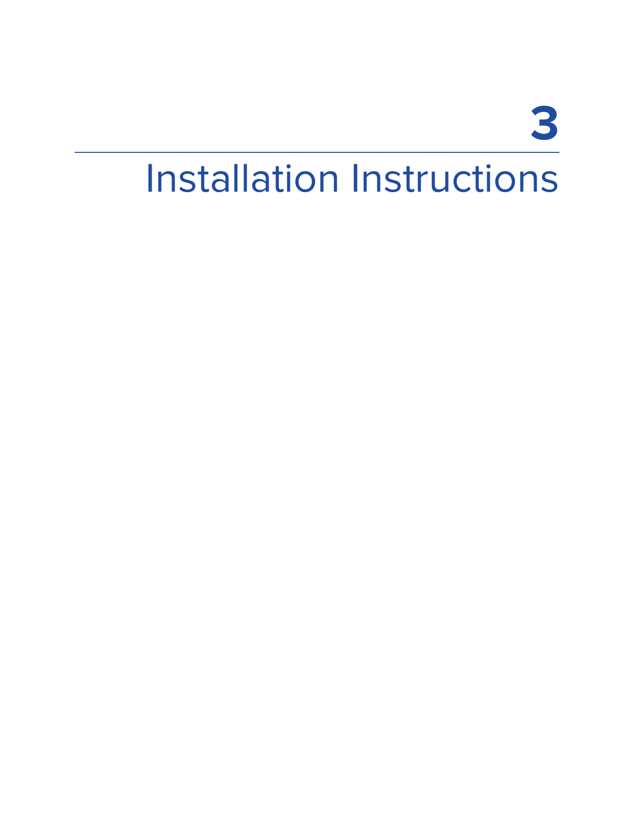 3Installation Instructions