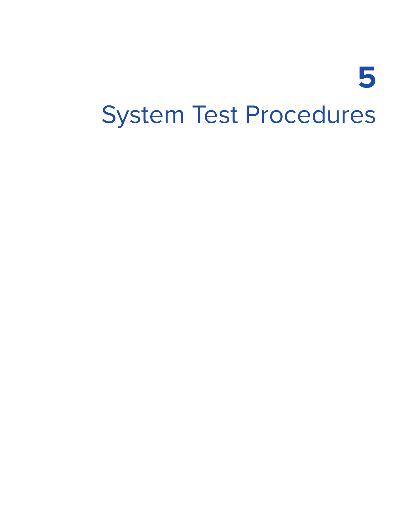 5System Test Procedures