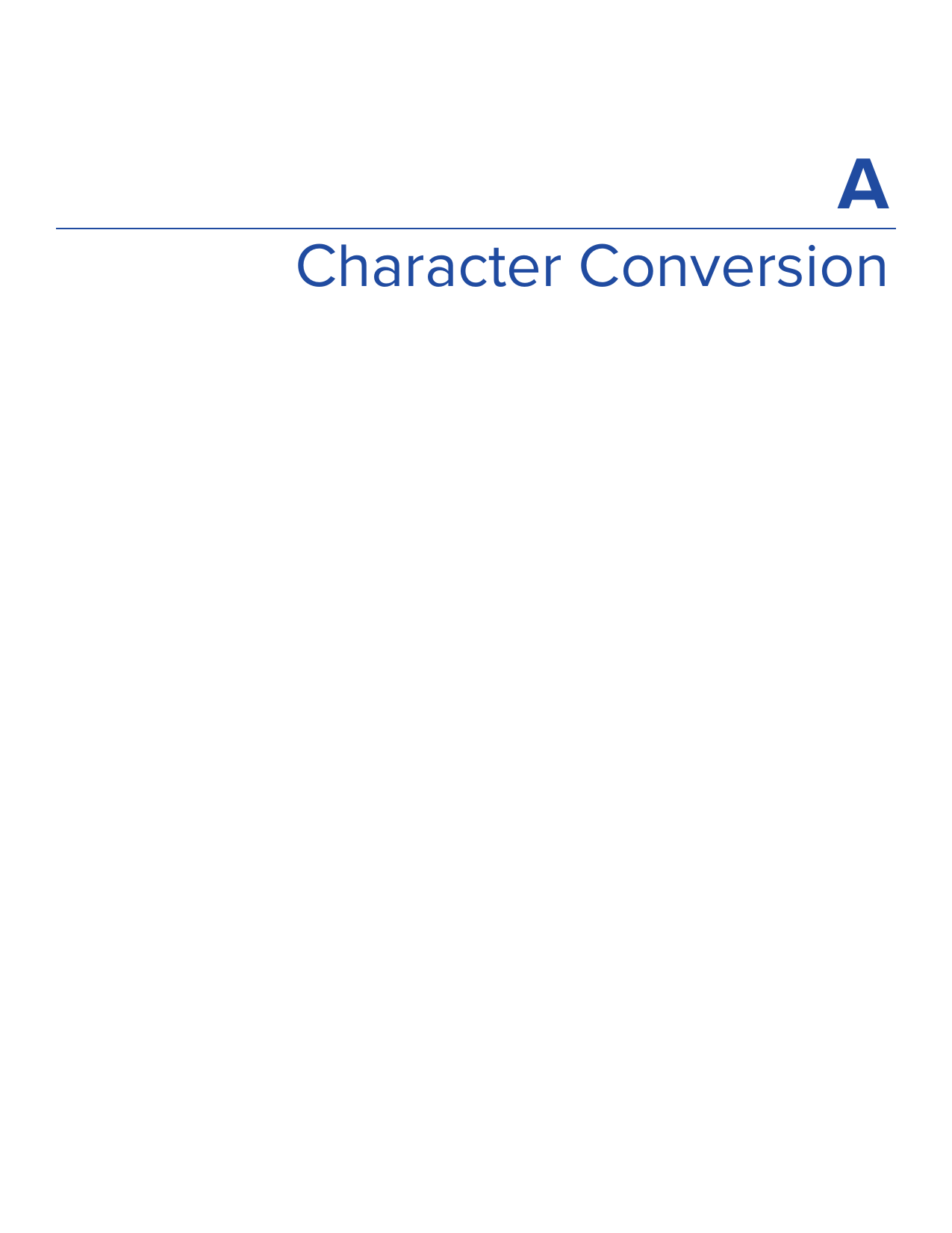 Character ConversionA