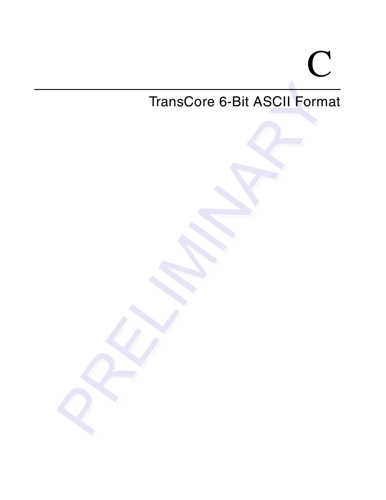 CTransCore 6-Bit ASCII Format