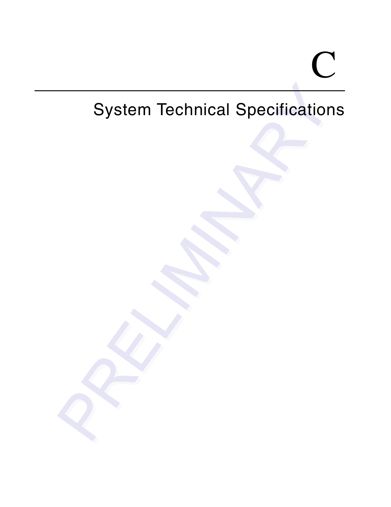 CSystem Technical Specifications