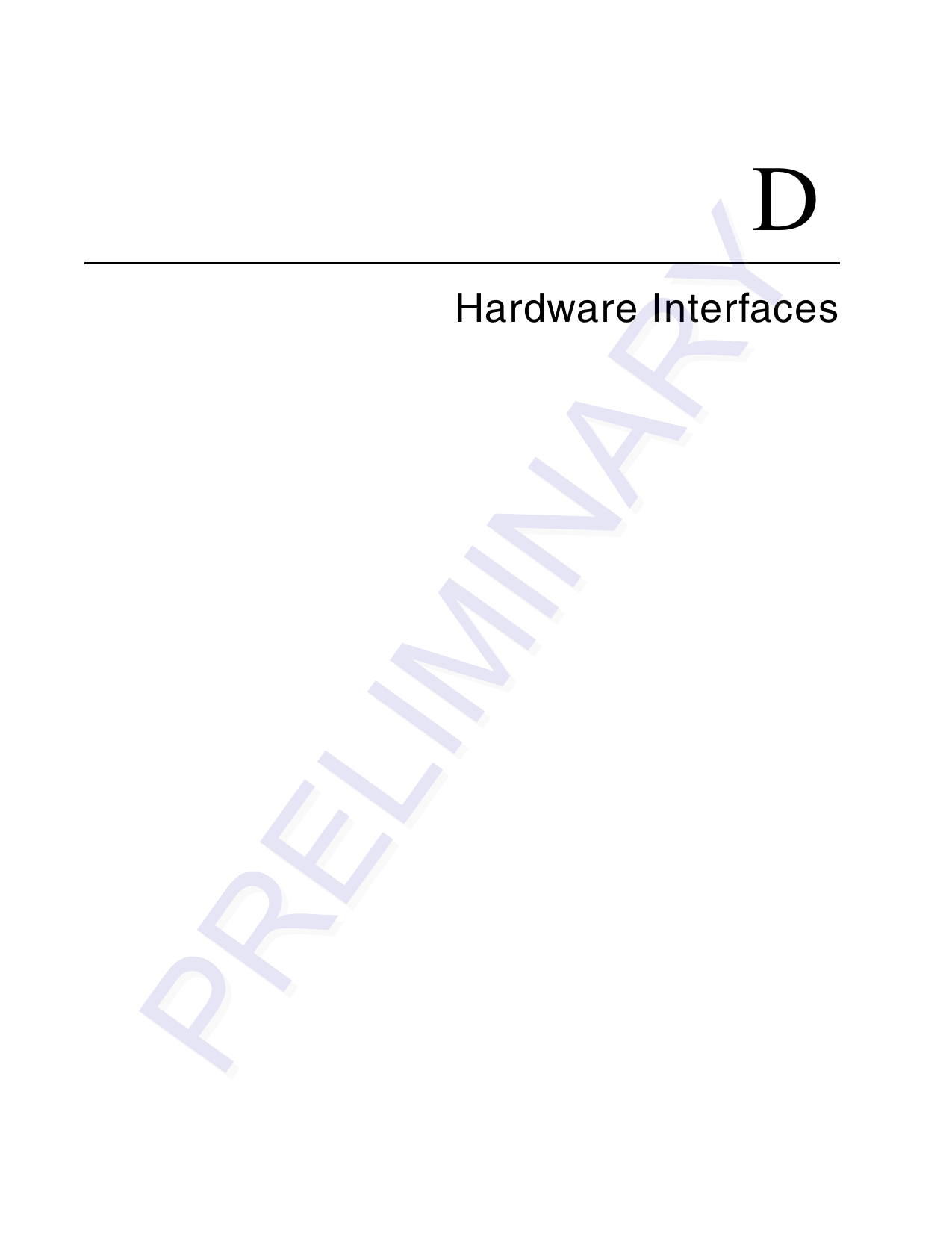 DHardware Interfaces