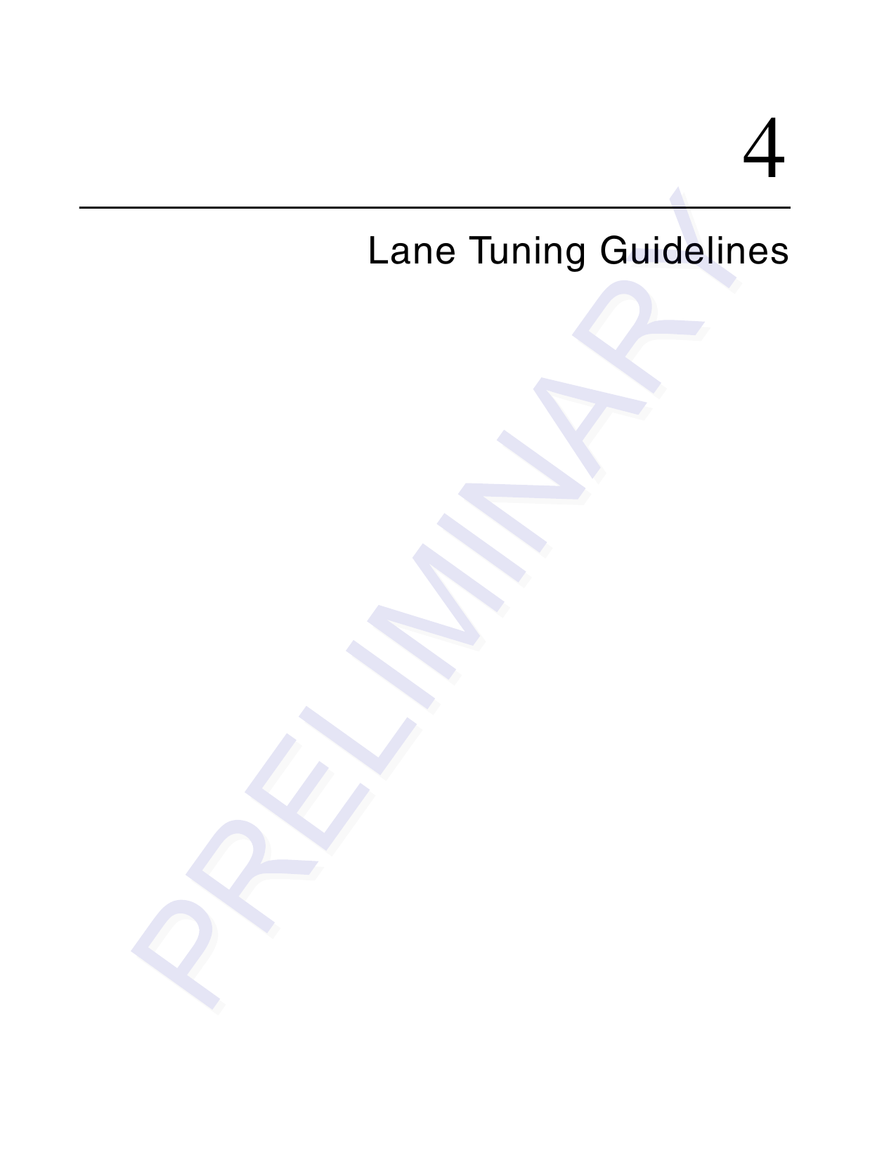 4Lane Tuning Guidelines
