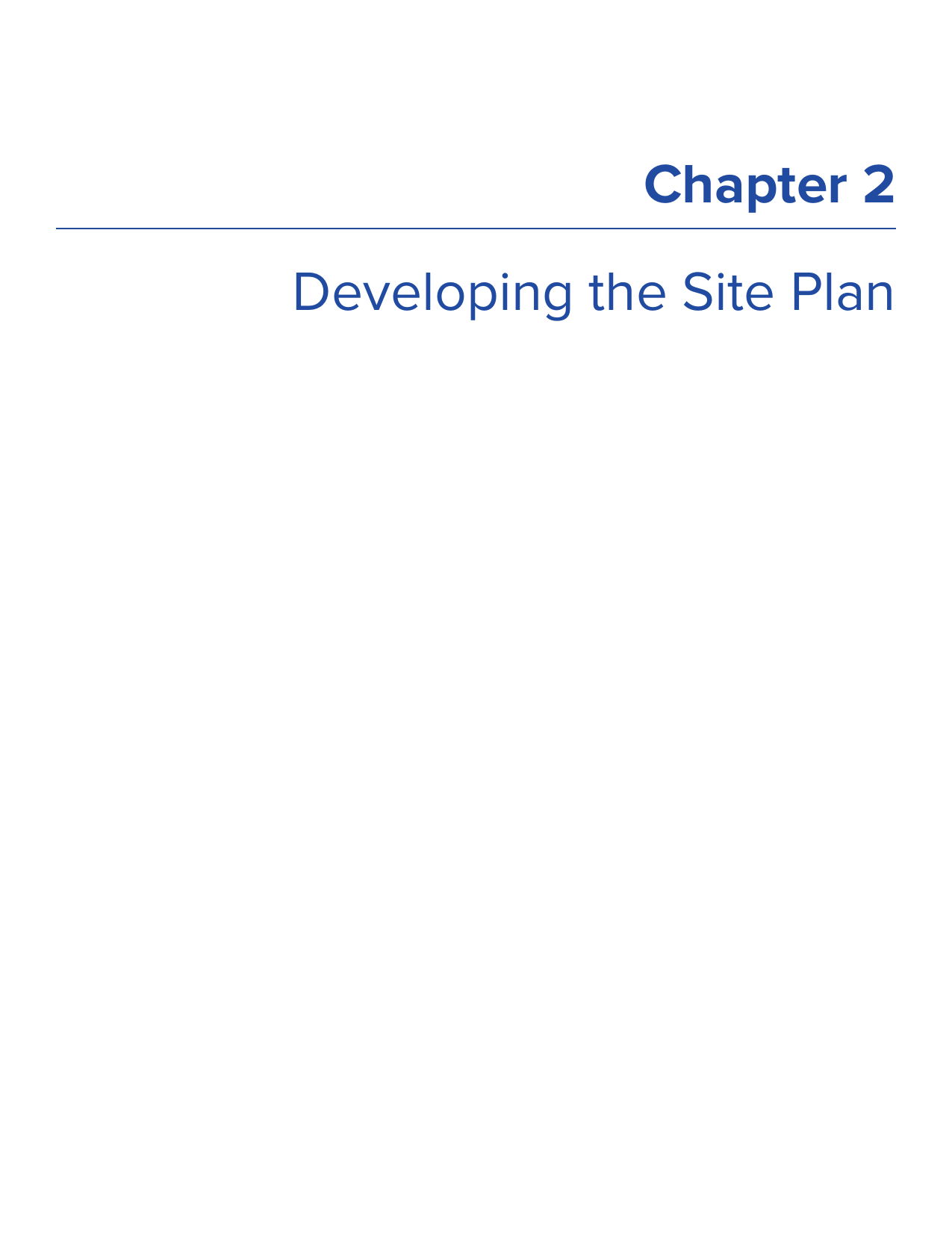Chapter 2Developing the Site Plan