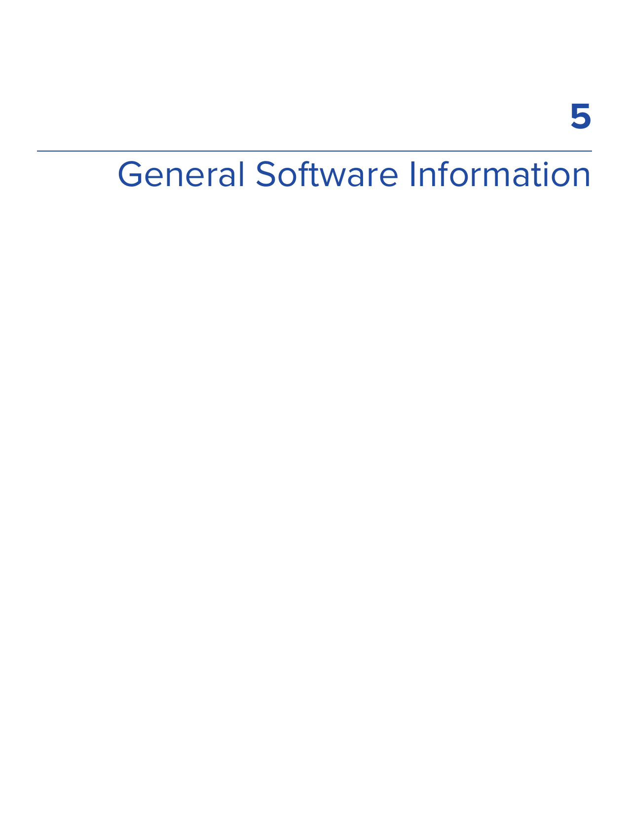 General Software Information5