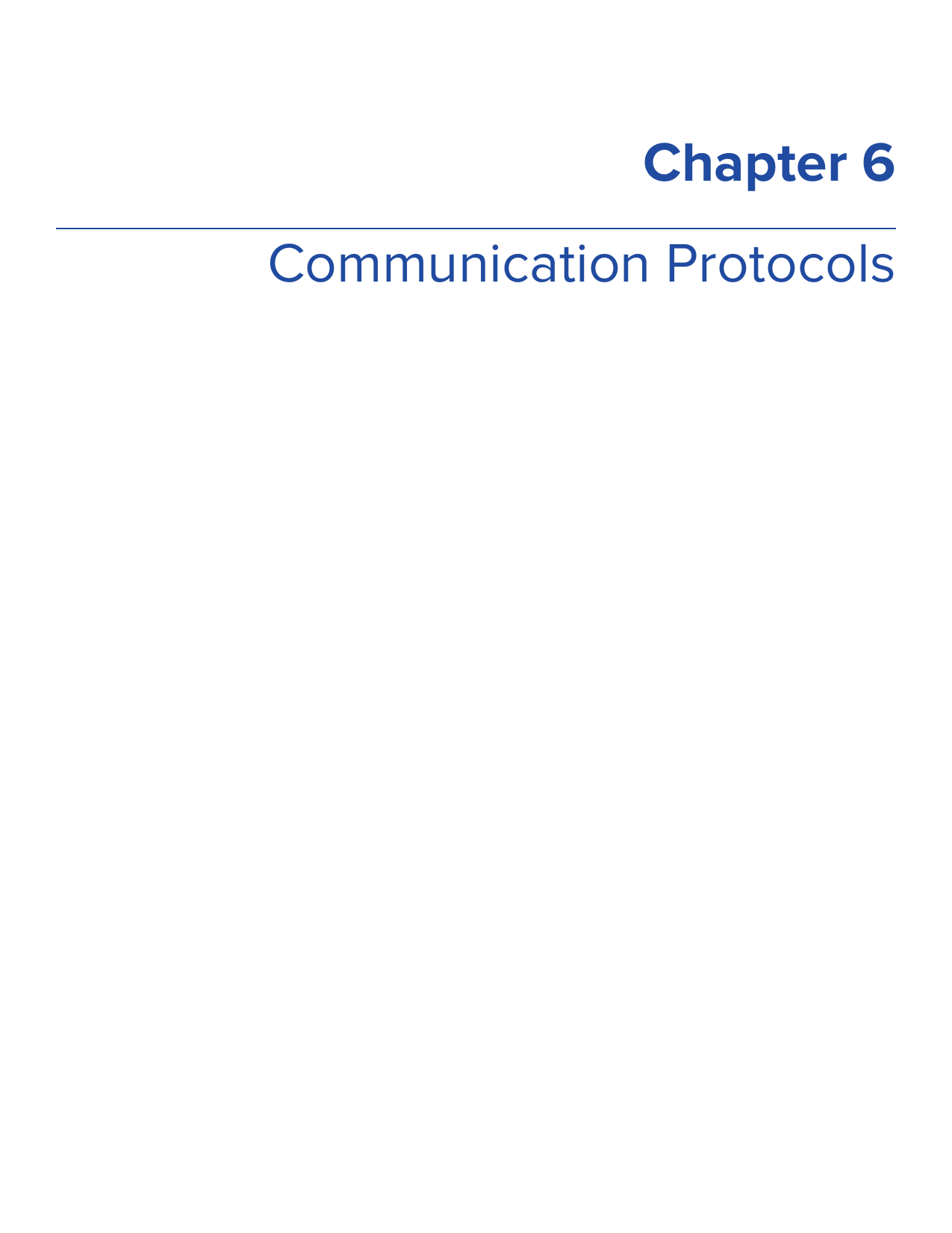 Communication ProtocolsChapter 6